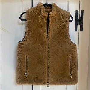 J. Crew Tan Fleece Vest